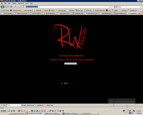 หน้าตา Website เปลี่ยนไป หรือมีข้อความว่าโดน Hacked by